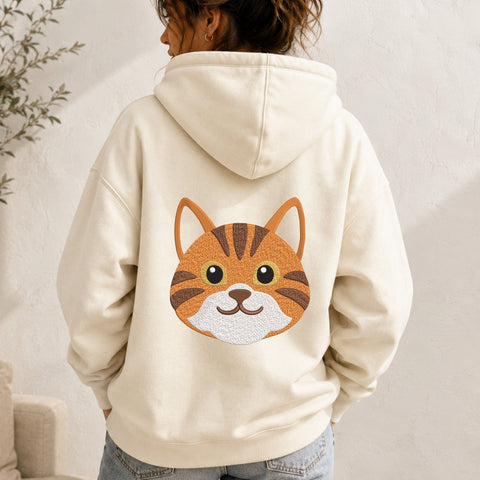 Cute Orange Tabby Cat Face Embroidery Design – Kitty Animal Machine Embroidery File Embroidery/Applique DESIGNS PatternFeed8 