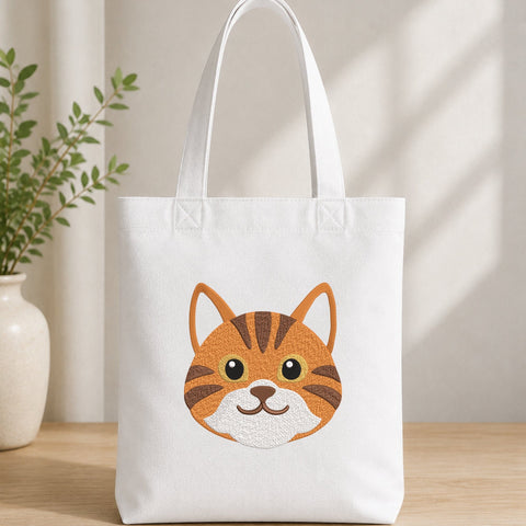 Cute Orange Tabby Cat Face Embroidery Design – Kitty Animal Machine Embroidery File Embroidery/Applique DESIGNS PatternFeed8 
