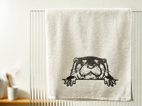 Cute Otter Embroidery, Peeking Otter, peekaboo, face, Animal lover Embroidery, funny shirt Embroidery, mustela, Head Embroidery/Applique DESIGNS DesignDestine 