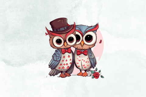 Cute Owl Couple Sublimation Clipart Bundle Sublimation Designangry 