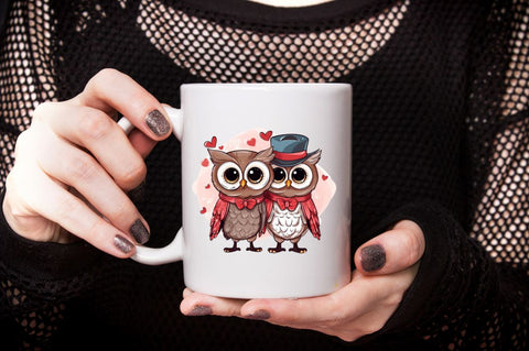 Cute Owl Couple Sublimation Clipart Bundle Sublimation Designangry 