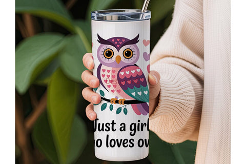 Cute Owl Tumbler Wrap 20oz Sublimation DesignSVG 