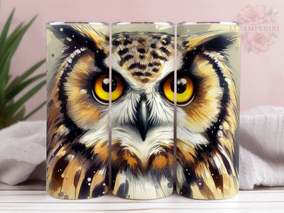 Cute Owl Tumler PNG, Watercolor Owl 20oz Tumbler Wrap PNG, Straight & Tapered Tumbler Wrap, Instant Digital Download Sublimation Li Zamperini 