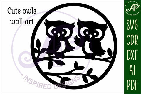 Cute owl wall sign, SVG file. vector sign SVG APInspireddesigns 