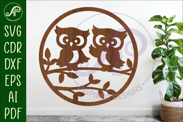Cute owl wall sign, SVG file. vector sign SVG APInspireddesigns 