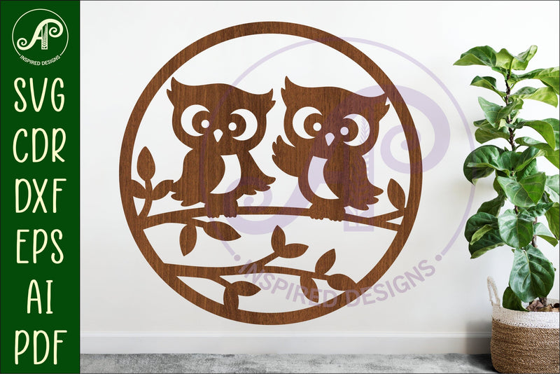 Cute owl wall sign, SVG file. vector sign SVG APInspireddesigns 