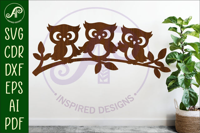 cute owls wall sign, SVG file. SVG APInspireddesigns 