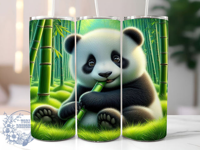 Cute Panda Bamboo Forest Tumbler, Bamboo Forest Sublimation Design, Wildlife Animal Cup Art, 20oz Panda Tumbler, Whimsical Bamboo Mug, Stylish Animal Cup, Cozy Forest Wrap Sublimation ToriDesigns 