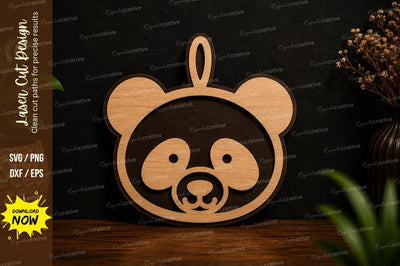 Cute Panda Ornament SVG Laser Cut Svg Design SVG Regulrcrative 