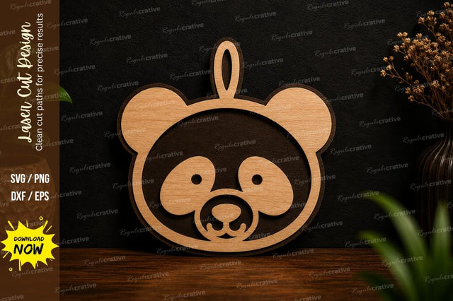 Cute Panda Ornament SVG Laser Cut Svg Design SVG Regulrcrative 