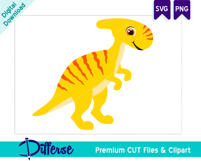 Cute Parasaurolophus SVG | Dinosaur SVG SVG Differse 