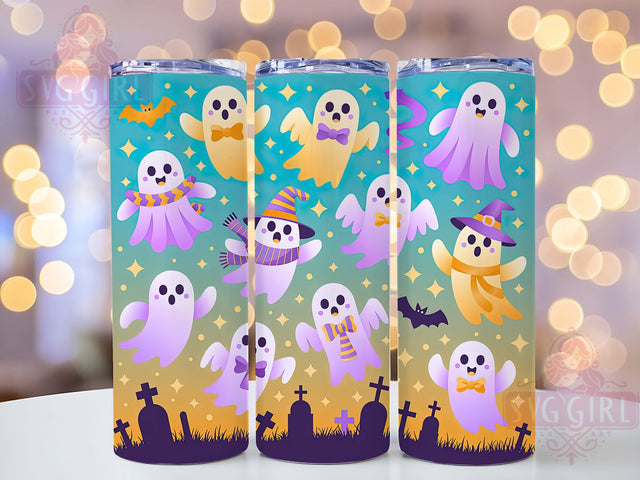 Cute Pastel Ghost Kawaii Halloween Tumbler, Pink Pastel Halloween Wrap, Festive Kawaii Cup, 20Oz Sublimation Tumbler, Spooky Cute Drinkware, Pastel Ghost Gift, Adorable Halloween Wrap Sublimation SvggirlplusArt 