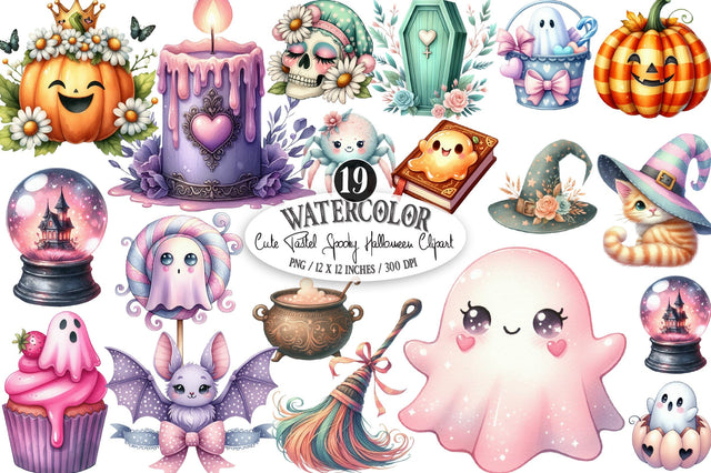 Cute Pastel Spooky Halloween PNG Clipart Sublimation SVGista 
