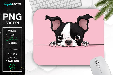 Cute Peeking Dog mouse pad Bundle Sublimation Regulrcrative 