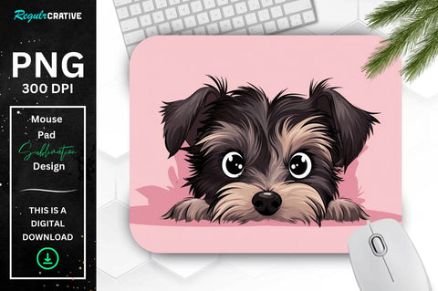 Cute Peeking Dog mouse pad Bundle Sublimation Regulrcrative 