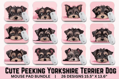 Cute Peeking Dog mouse pad Bundle Sublimation Regulrcrative 