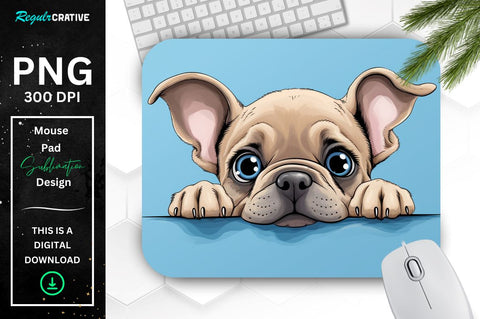Cute Peeking Dog mouse pad Bundle Sublimation Regulrcrative 