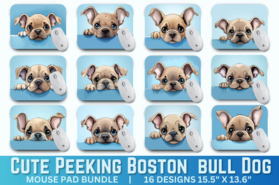 Cute Peeking Dog mouse pad Bundle Sublimation Regulrcrative 