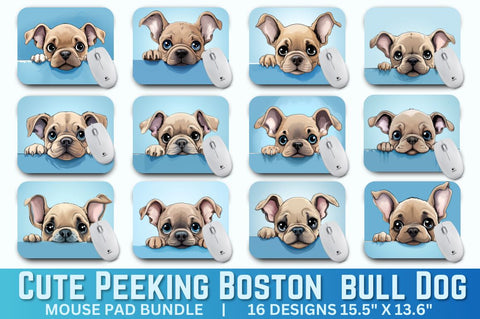 Cute Peeking Dog mouse pad Bundle Sublimation Regulrcrative 