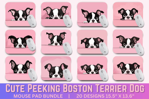Cute Peeking Dog mouse pad Bundle Sublimation Regulrcrative 