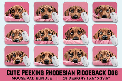 Cute Peeking Dog mouse pad Bundle Sublimation Regulrcrative 