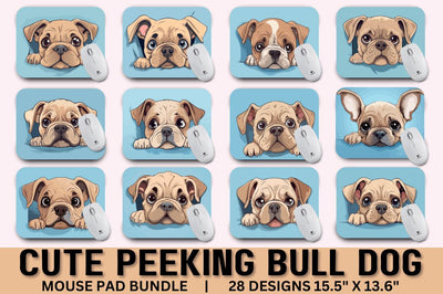 Cute Peeking Dog mouse pad Bundle Sublimation Regulrcrative 