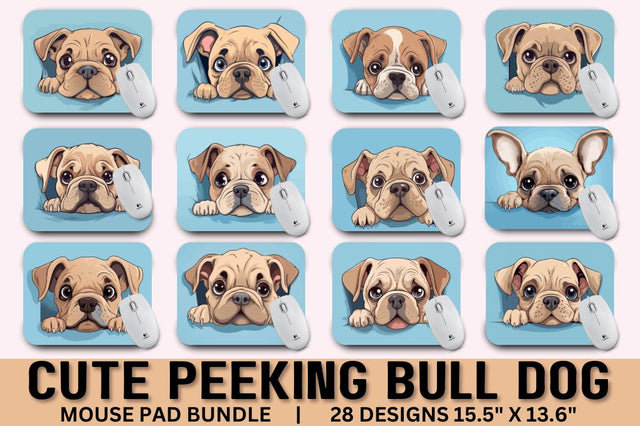 Cute Peeking Dog mouse pad Bundle Sublimation Regulrcrative 