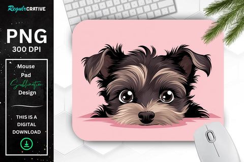 Cute Peeking Dog mouse pad Bundle Sublimation Regulrcrative 