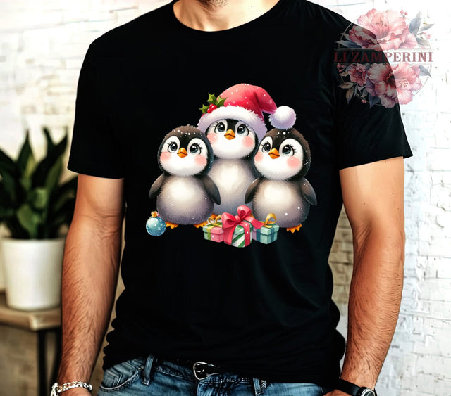 Cute Penguin, Christmas PNG, Digital Download, Sublimation Design, Holiday Decor, Winter Graphics, Adorable Penguin Art, Festive Illustration Sublimation Li Zamperini 