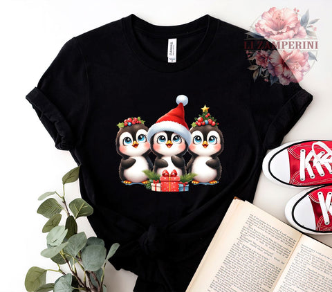 Cute Penguin, Christmas PNG, Digital Download, Sublimation Design, Holiday Decor, Winter Graphics, Adorable Penguin Art, Festive Illustration Sublimation Li Zamperini 