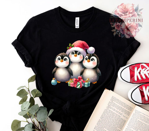 Cute Penguin, Christmas PNG, Digital Download, Sublimation Design, Holiday Decor, Winter Graphics, Adorable Penguin Art, Festive Illustration Sublimation Li Zamperini 