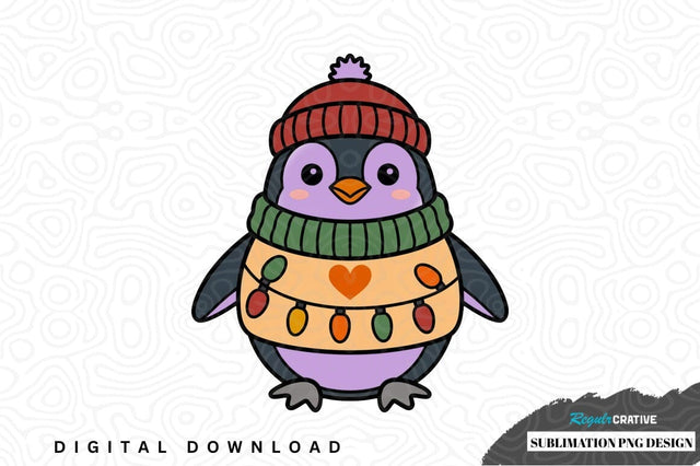 Cute penguin sublimation design Sublimation Regulrcrative 