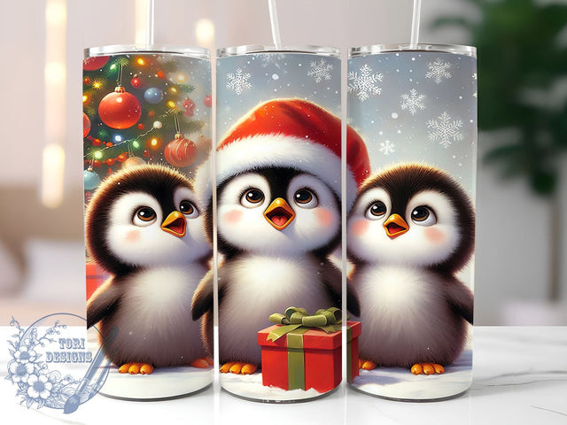 Cute Penguin Tumbler, Christmas Design, Holiday Sublimation, Baby Penguin, Festive Drinkware, Winter Decor, Christmas Countdown, Adorable Holiday Gift Sublimation ToriDesigns 