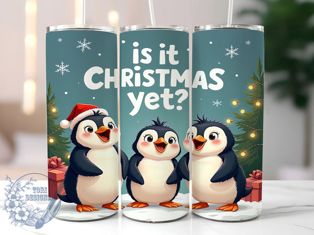 Cute Penguin Tumbler, Christmas Design, Holiday Sublimation, Baby Penguin, Festive Drinkware, Winter Decor, Christmas Countdown, Adorable Holiday Gift Sublimation ToriDesigns 