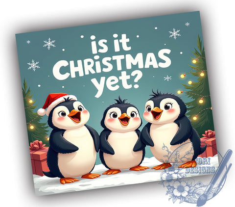 Cute Penguin Tumbler, Christmas Design, Holiday Sublimation, Baby Penguin, Festive Drinkware, Winter Decor, Christmas Countdown, Adorable Holiday Gift Sublimation ToriDesigns 
