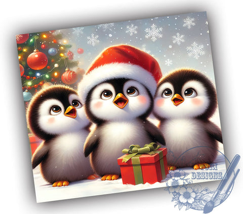 Cute Penguin Tumbler, Christmas Design, Holiday Sublimation, Baby Penguin, Festive Drinkware, Winter Decor, Christmas Countdown, Adorable Holiday Gift Sublimation ToriDesigns 