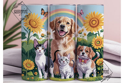 Cute Pets 20oz Tumbler Wrap Sublimation sassyprint 