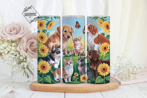 Cute Pets 20oz Tumbler Wrap Sublimation sassyprint 