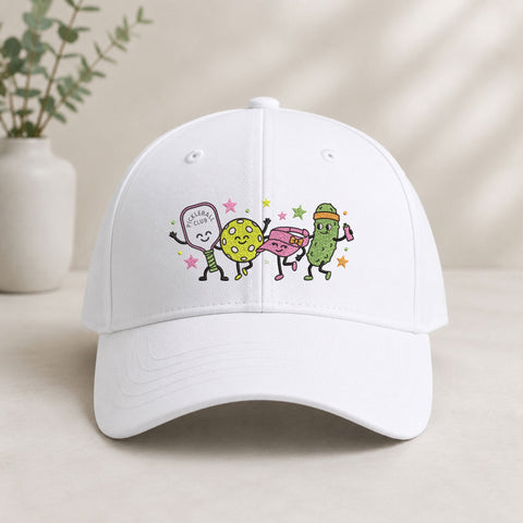 Cute Pickleball Club Machine Embroidery Design – Pickle Paddle Ball Cartoon Embroidery File Embroidery/Applique DESIGNS PatternFeed8 