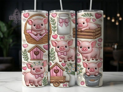 Cute Piglets Farm 20oz Tumbler, Cute Piglets Farm, Piglets Farm Tumbler, Farm Piglets PNG, Cute Piglets PNG, Piglet Tumbler PNG, Cute Farm Tumbler, Piglets Tumbler Wrap Sublimation SvggirlplusArt 