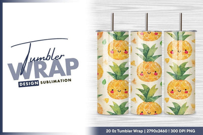 Cute Pineapple Pattern Design Tumbler Png Sublimation Regulrcrative 