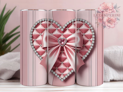 Cute Pink Bow Tumbler, Cute Girly Tumbler, Stylish 20oz Wrap, Sublimation Design, Trendy Gift Idea, Girly Bow Wrap, Pink Girly Tumbler Sublimation Li Zamperini 