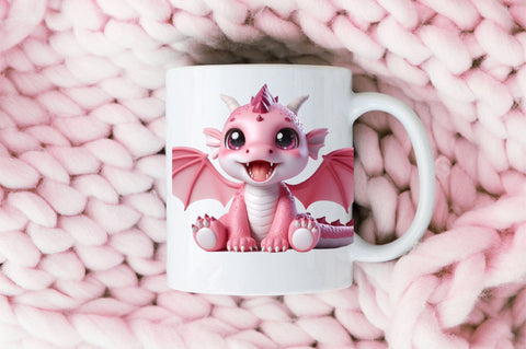 Cute Pink Dragon Sublimation Clipart PNG Sublimation SVGArt 