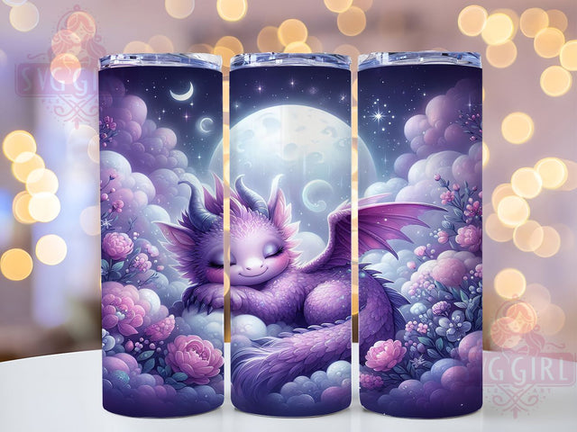 Cute Pink Fantasy Dragon Tumbler, Fantasy Dragon Wrap, 20Oz Skinny Tumbler, Magical Creature Sublimation, Cute Dragon Design, Whimsical Tumbler Wrap, Mythical Beast Tumbler Sublimation SvggirlplusArt 