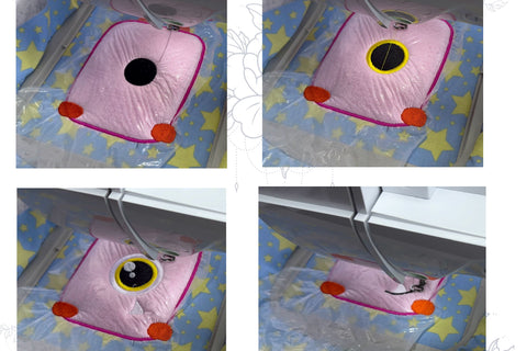 Cute Pink Monster Appliqué - Embroidery Machine Pattern Embroidery/Applique DESIGNS Candles Design 