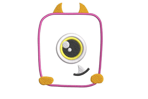 Cute Pink Monster Appliqué - Embroidery Machine Pattern Embroidery/Applique DESIGNS Candles Design 