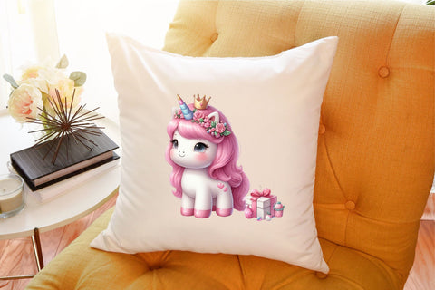 Cute Pink Unicorn Sublimation Clipart Sublimation designartist 