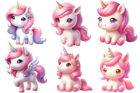 Cute Pink Unicorn Sublimation Clipart Sublimation designartist 