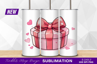 Cute Pink Valentines Gift Tumbler Png Image Sublimation Regulrcrative 