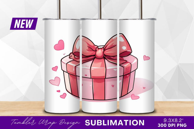 Cute Pink Valentines Gift Tumbler Png Image Sublimation Regulrcrative 